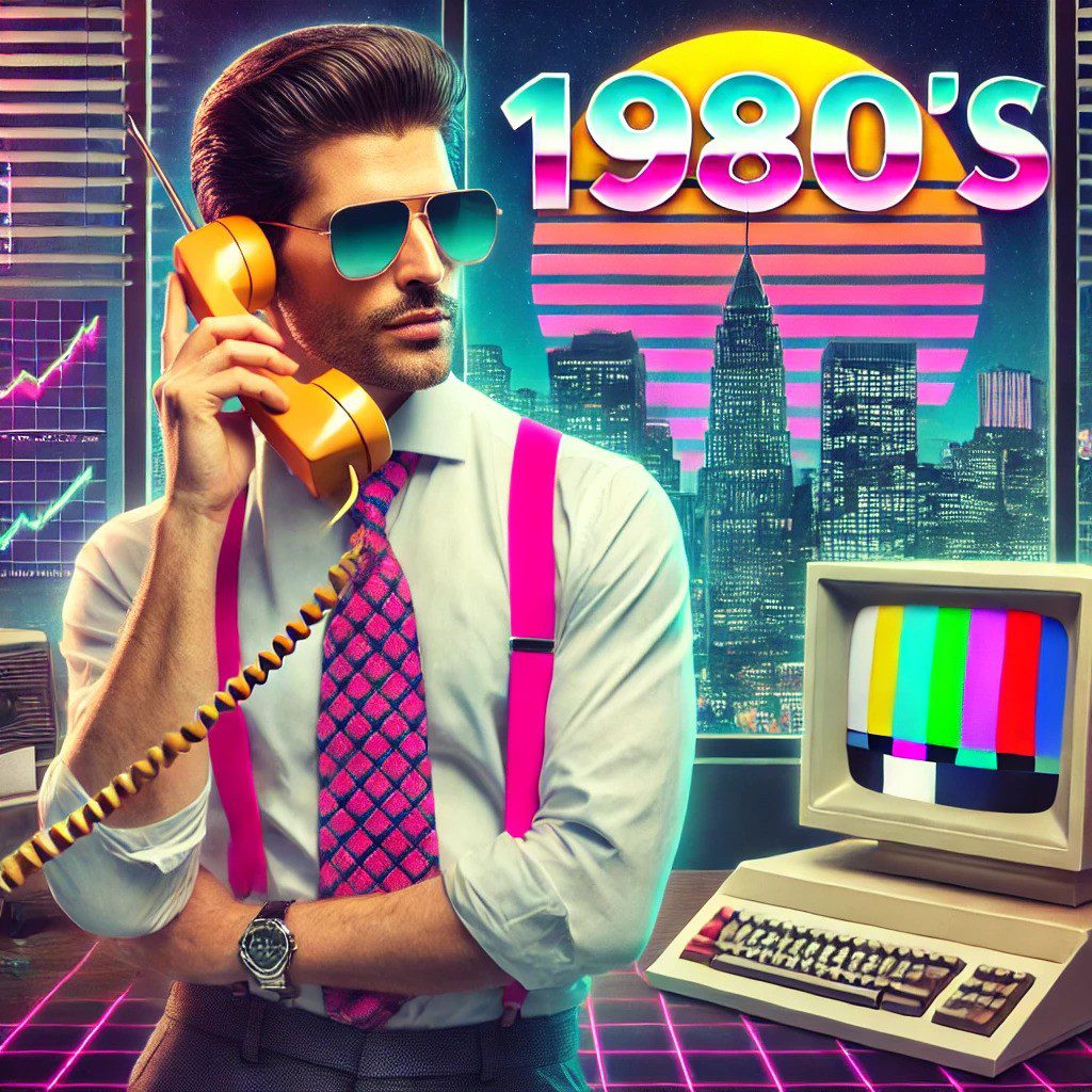 retro 1980s poster